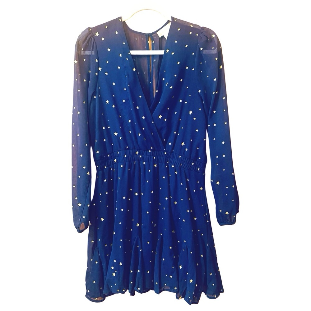 Altar'd State Navy Star-Print Mini Dress